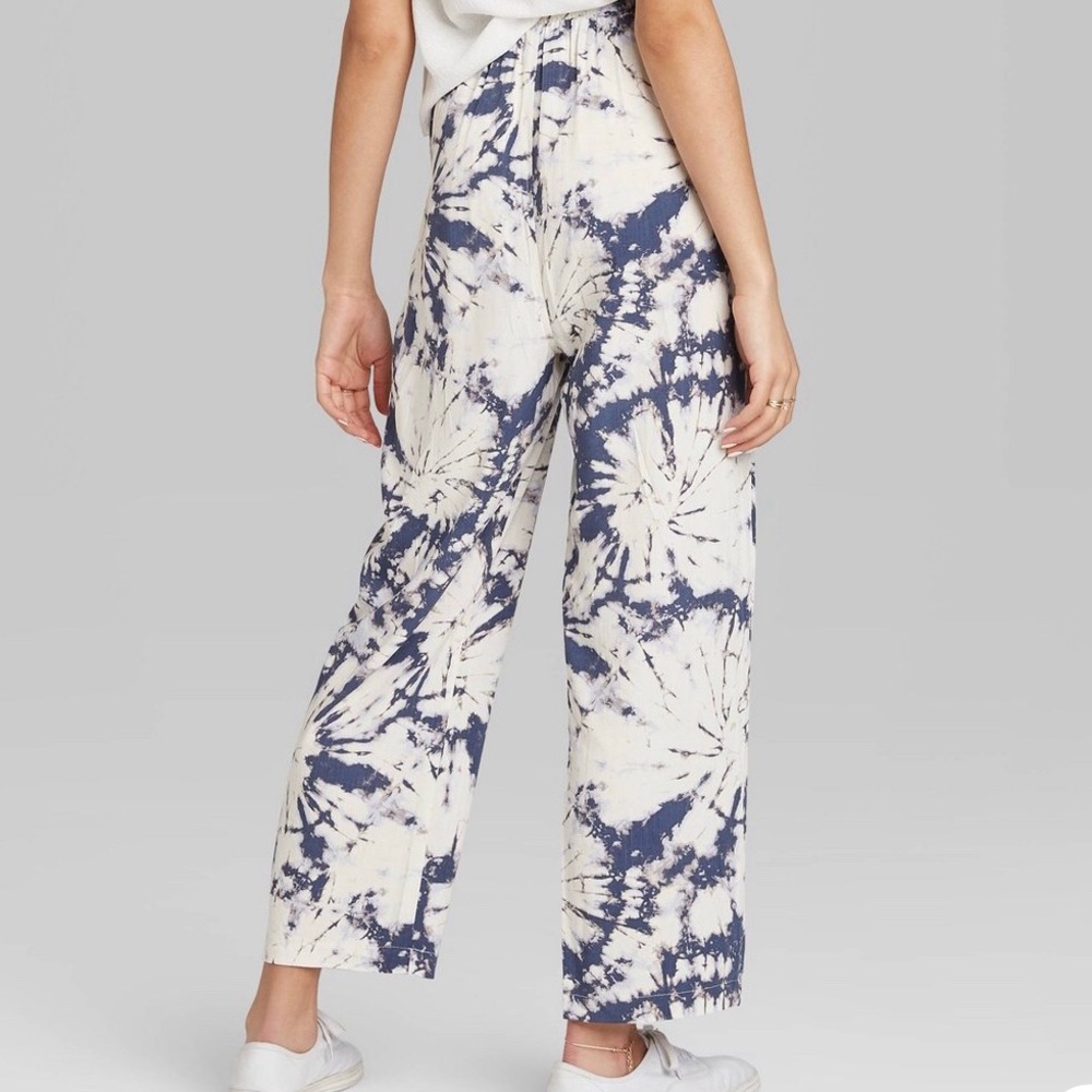 High-Rise Pull-On Wide Leg Tie Dye Pants- NWT